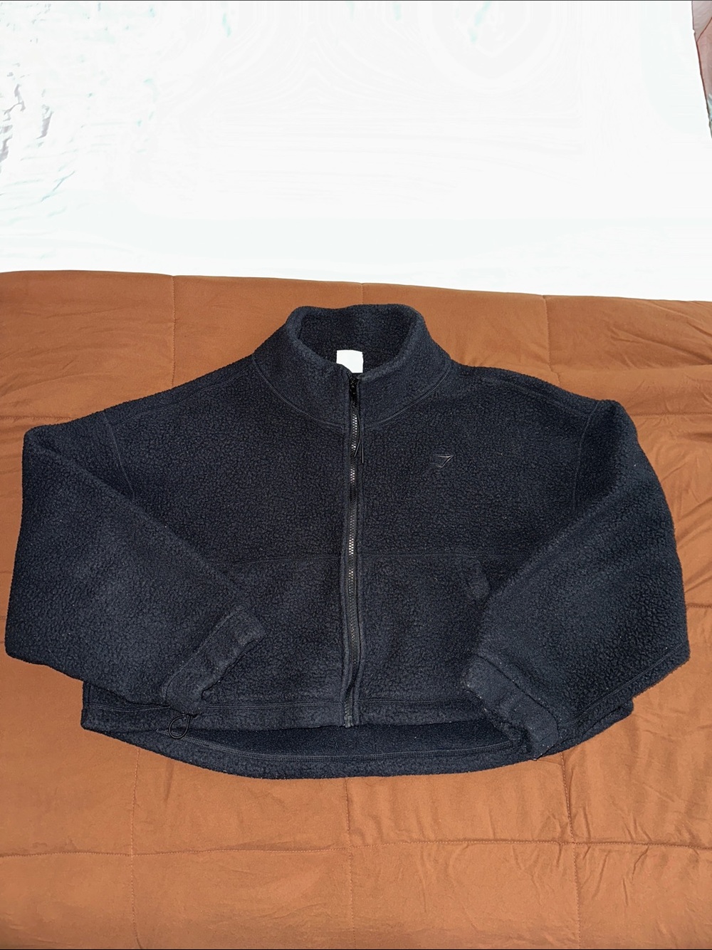 Gymshark Elevate Black Fleece Midi Jacket